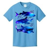 Outer Space Whale Sharks  Kids T-Shirt