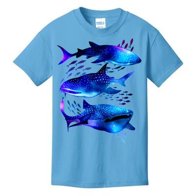 Outer Space Whale Sharks  Kids T-Shirt