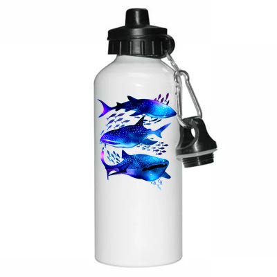 Outer Space Whale Sharks  Aluminum Water Bottle