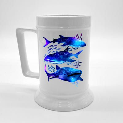 Outer Space Whale Sharks  Beer Stein