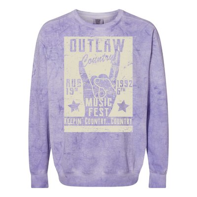 Outlaw Country Music Fest Nashville Colorblast Crewneck Sweatshirt