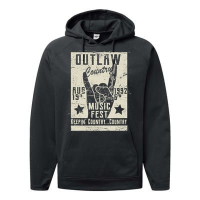 Outlaw Country Music Fest Nashville Performance Fleece Hoodie