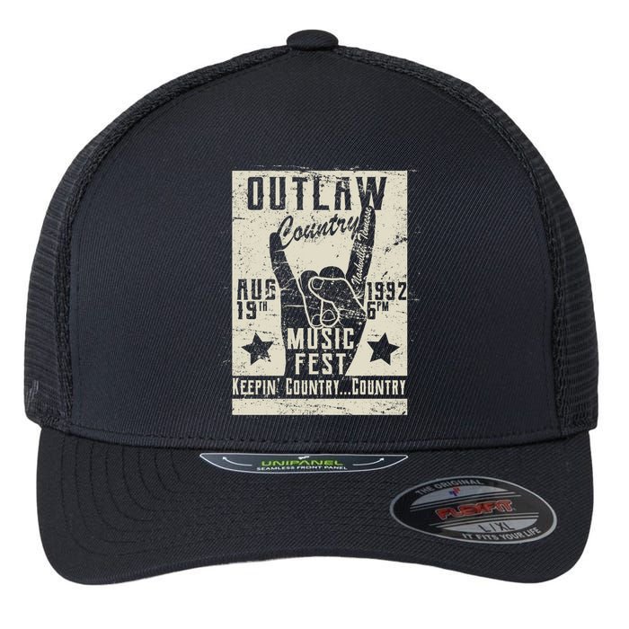 Outlaw Country Music Fest Nashville Flexfit Unipanel Trucker Cap