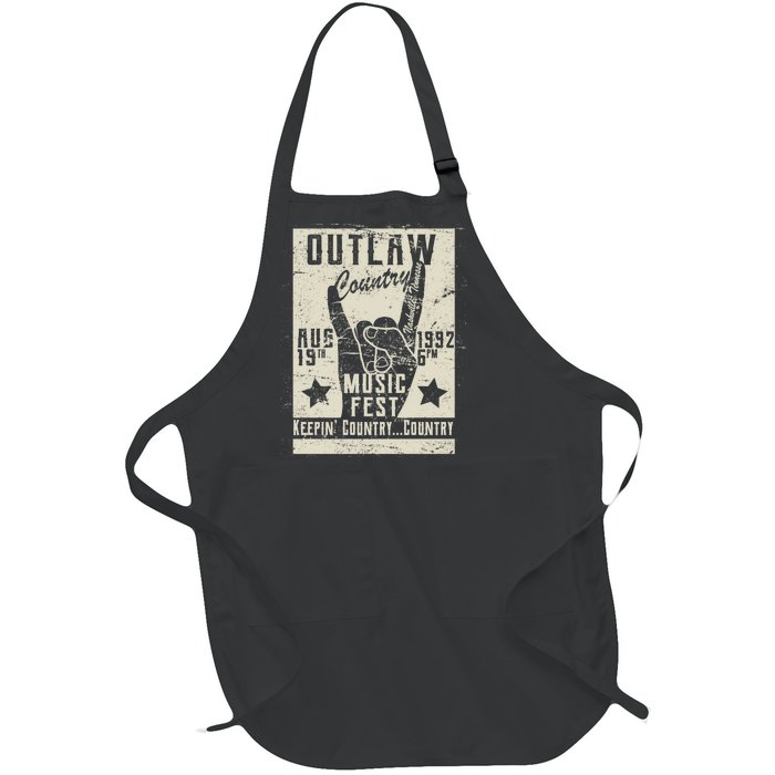 Outlaw Country Music Fest Nashville Full-Length Apron With Pockets