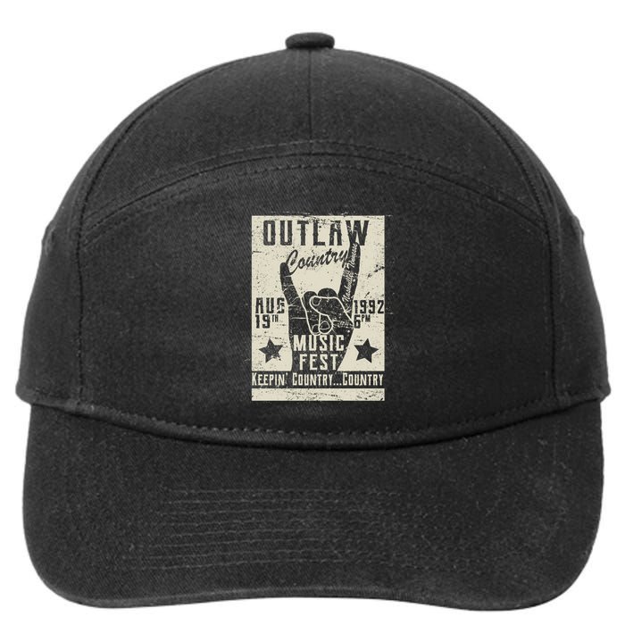 Outlaw Country Music Fest Nashville 7-Panel Snapback Hat