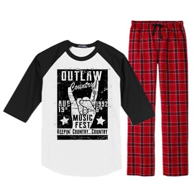 Outlaw Country Music Fest Nashville Raglan Sleeve Pajama Set