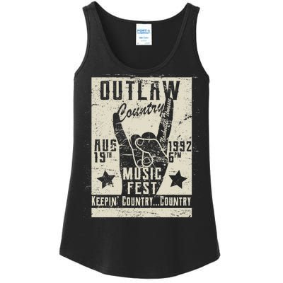 Outlaw Country Music Fest Nashville Ladies Essential Tank