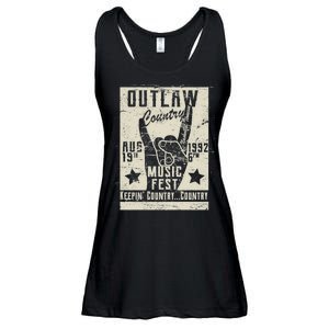 Outlaw Country Music Fest Nashville Ladies Essential Flowy Tank