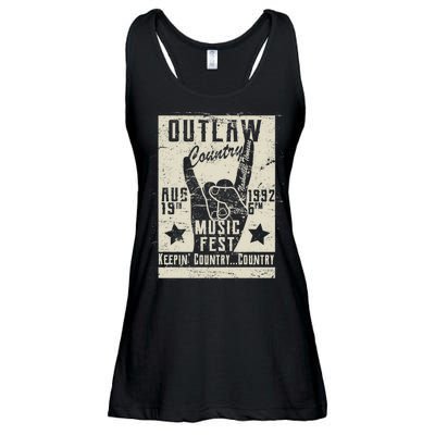 Outlaw Country Music Fest Nashville Ladies Essential Flowy Tank