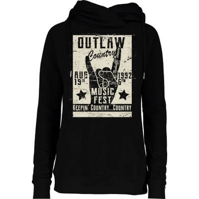 Outlaw Country Music Fest Nashville Womens Funnel Neck Pullover Hood