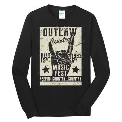 Outlaw Country Music Fest Nashville Tall Long Sleeve T-Shirt