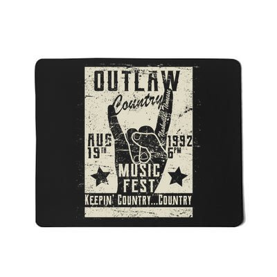 Outlaw Country Music Fest Nashville Mousepad