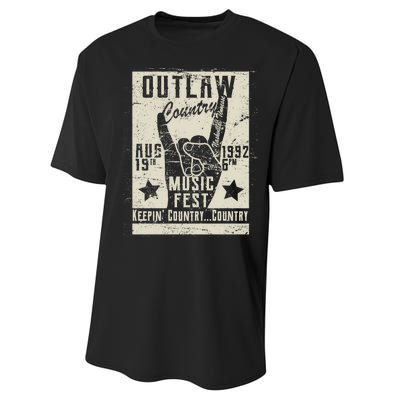 Outlaw Country Music Fest Nashville Performance Sprint T-Shirt