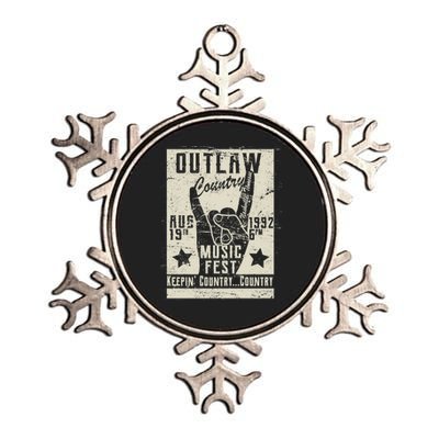 Outlaw Country Music Fest Nashville Metallic Star Ornament