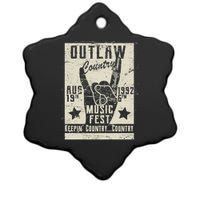 Outlaw Country Music Fest Nashville Ceramic Star Ornament