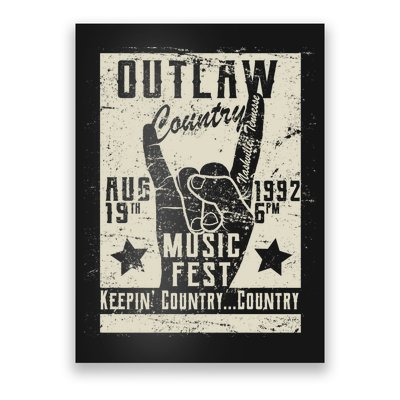 Outlaw Country Music Fest Nashville Poster