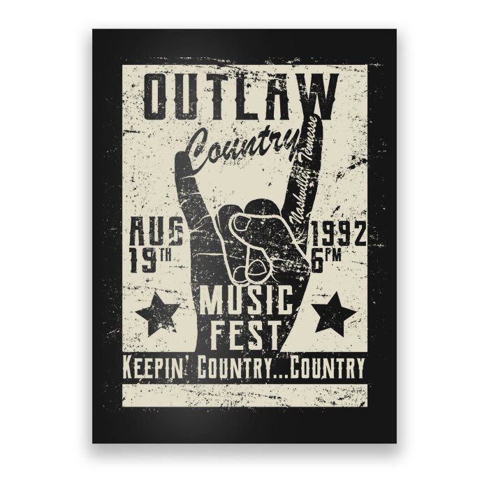 Outlaw Country Music Fest Nashville Poster