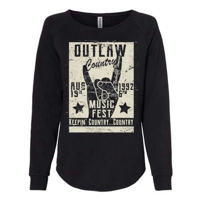 Outlaw Country Music Fest Nashville Womens California Wash Sweatshirt