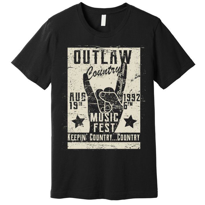 Outlaw Country Music Fest Nashville Premium T-Shirt