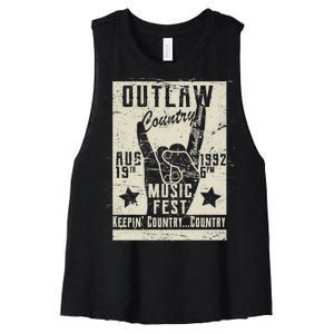 Outlaw Country Music Fest Nashville Women's Racerback Cropped Tank