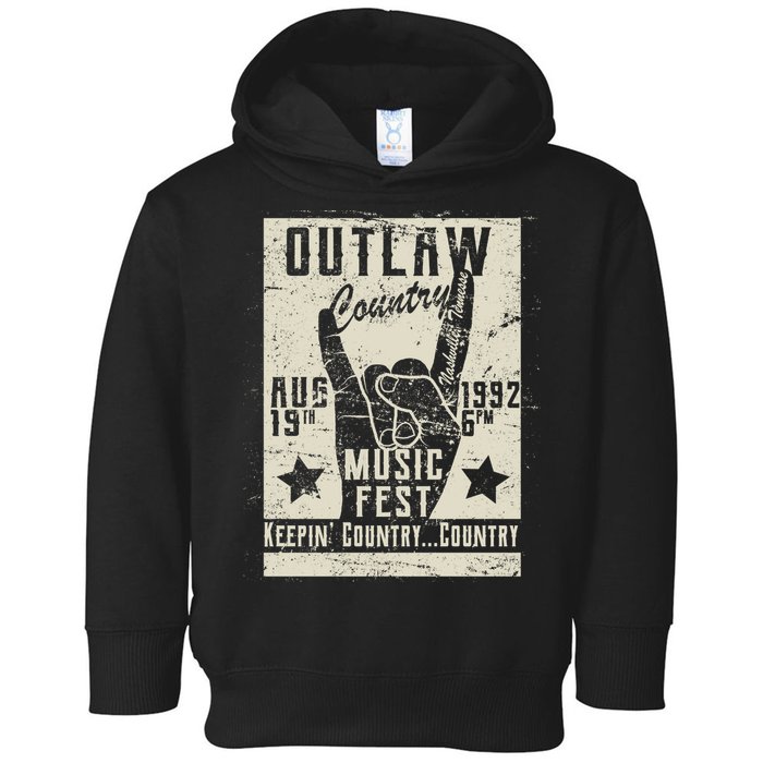 Outlaw Country Music Fest Nashville Toddler Hoodie