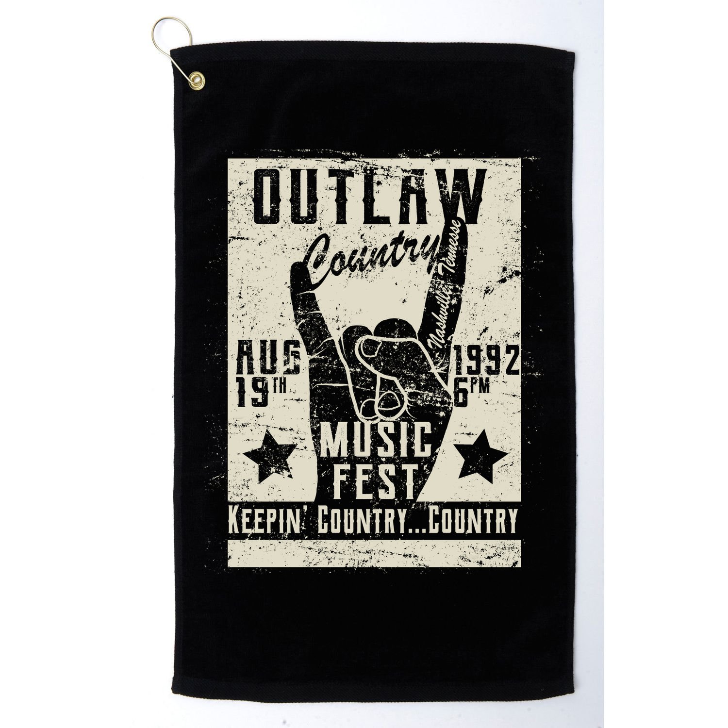 Outlaw Country Music Fest Nashville Golf Towel