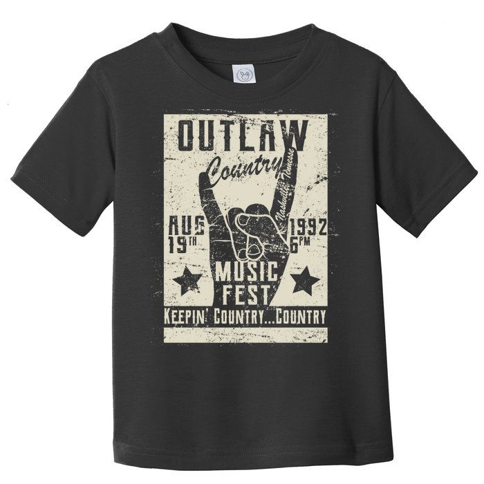 Outlaw Country Music Fest Nashville Toddler T-Shirt