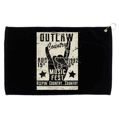 Outlaw Country Music Fest Nashville Grommeted Golf Towel