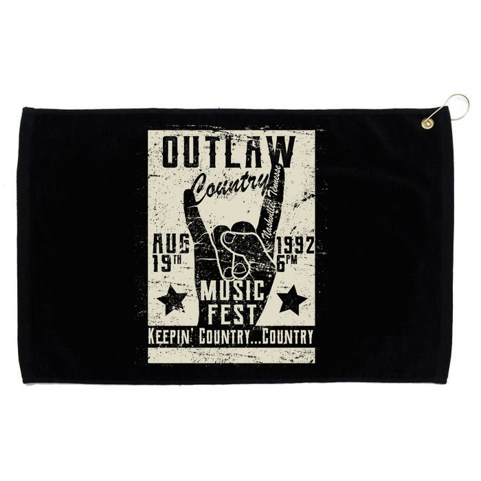 Outlaw Country Music Fest Nashville Grommeted Golf Towel