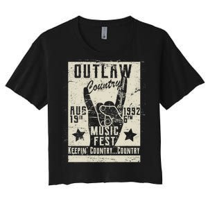 Outlaw Country Music Fest Nashville Women's Crop Top Tee