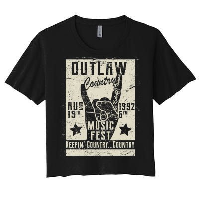 Outlaw Country Music Fest Nashville Women's Crop Top Tee