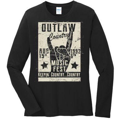 Outlaw Country Music Fest Nashville Ladies Long Sleeve Shirt