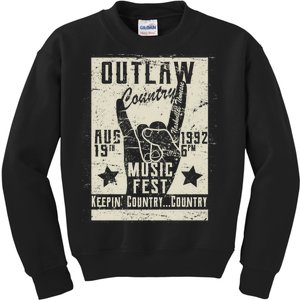 Outlaw Country Music Fest Nashville Kids Sweatshirt