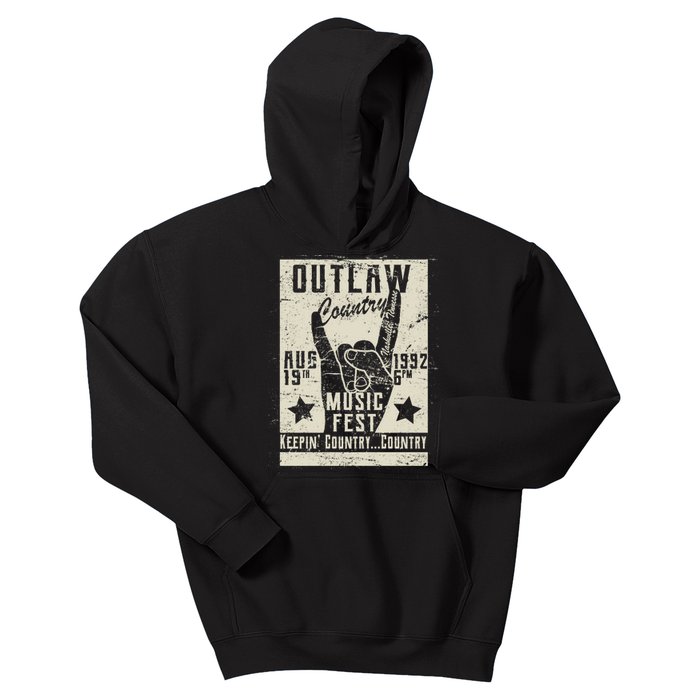 Outlaw Country Music Fest Nashville Kids Hoodie