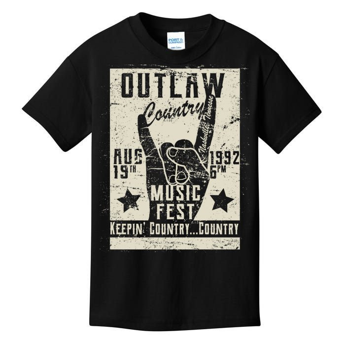 Outlaw Country Music Fest Nashville Kids T-Shirt