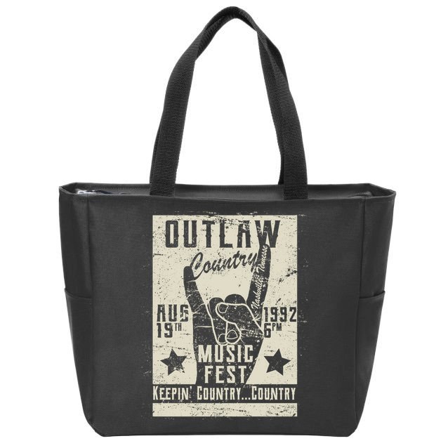 Outlaw Country Music Fest Nashville Zip Tote Bag
