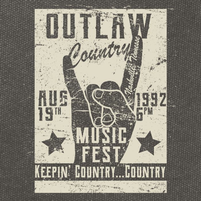 Outlaw Country Music Fest Nashville Cotton Canvas Backpack