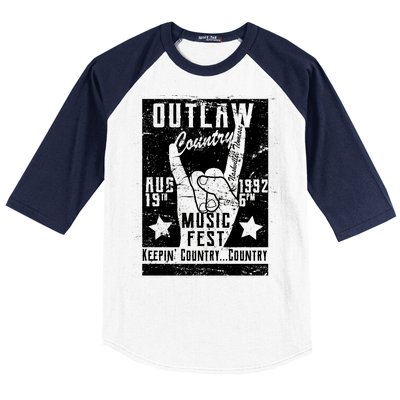 Outlaw Country Music Fest Nashville Baseball Sleeve Shirt