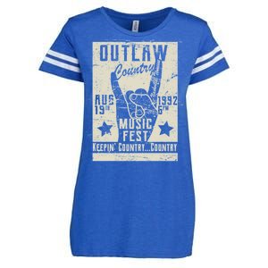 Outlaw Country Music Fest Nashville Enza Ladies Jersey Football T-Shirt