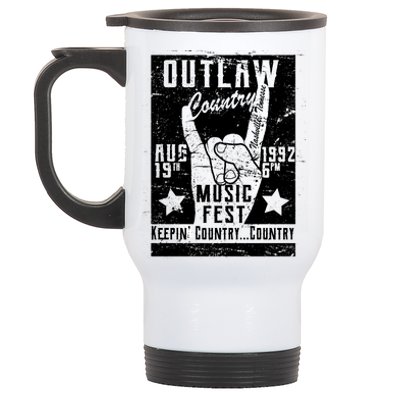 Outlaw Country Music Fest Nashville Stainless Steel Travel Mug