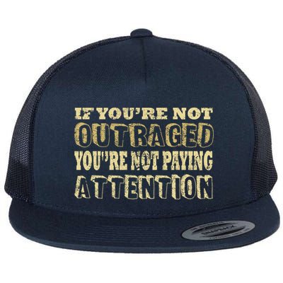 Outraged Attention Flat Bill Trucker Hat