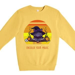 Oct Unleash Your Magic Funny Halloween Premium Crewneck Sweatshirt