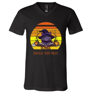 Oct Unleash Your Magic Funny Halloween V-Neck T-Shirt