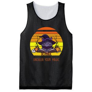 Oct Unleash Your Magic Funny Halloween Mesh Reversible Basketball Jersey Tank