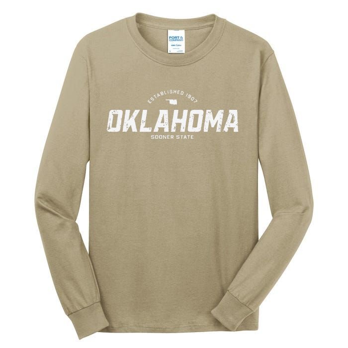 Oklahoma Vintage Athletic Sports Tall Long Sleeve T-Shirt