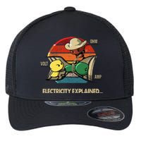 Ohm Volt Amp Electricity Explained Vintage Electrician Nerd Flexfit Unipanel Trucker Cap