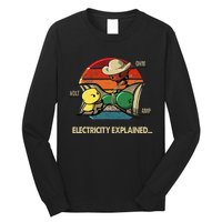 Ohm Volt Amp Electricity Explained Vintage Electrician Nerd Long Sleeve Shirt