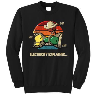 Ohm Volt Amp Electricity Explained Vintage Electrician Nerd Sweatshirt