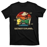 Ohm Volt Amp Electricity Explained Vintage Electrician Nerd T-Shirt