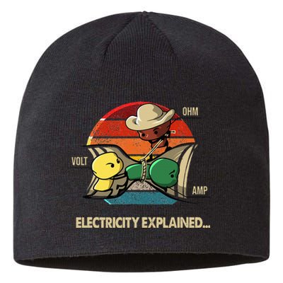 Ohm Volt Amp Electricity Explained Vintage Electrician Nerd Sustainable Beanie